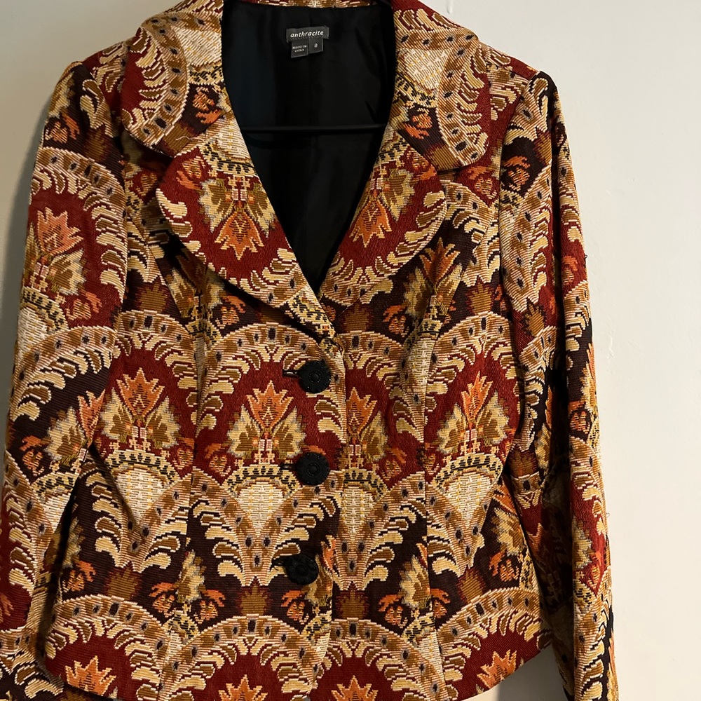 Anthracite Ladies Blazer 
Tweed Tapestry 
New w/out Tags Size 8